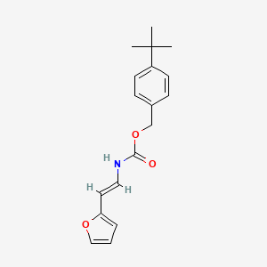 molecular formula C18H21NO3 B3017742 (4-tert-butylphenyl)methyl N-[(E)-2-(furan-2-yl)ethenyl]carbamate CAS No. 338399-84-1