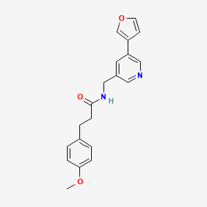 molecular formula C20H20N2O3 B3017747 N-((5-(furan-3-yl)pyridin-3-yl)methyl)-3-(4-methoxyphenyl)propanamide CAS No. 2034393-47-8