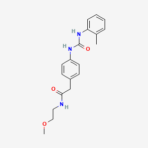 molecular formula C19H23N3O3 B3017751 N-(2-methoxyethyl)-2-(4-(3-(o-tolyl)ureido)phenyl)acetamide CAS No. 1211773-01-1