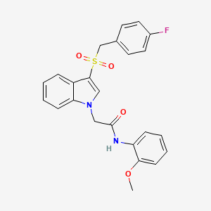 2-(3-((4-fluorobenzyl)sulfonyl)-1H-indol-1-yl)-N-(2-methoxyphenyl)acetamide