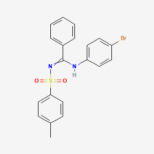 molecular formula C20H17BrN2O2S B3017760 N-(4-bromophenyl)-N'-tosylbenzimidamide CAS No. 31789-43-2