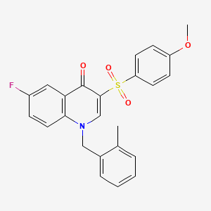 6-Fluoro-3-(4-methoxyphenyl)sulfonyl-1-[(2-methylphenyl)methyl]quinolin-4-one