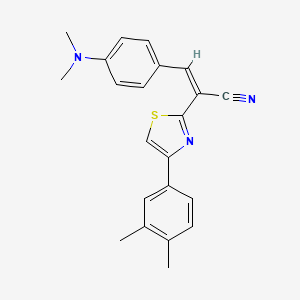 (Z)-3-(4-(dimethylamino)phenyl)-2-(4-(3,4-dimethylphenyl)thiazol-2-yl)acrylonitrile