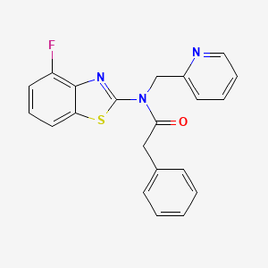 molecular formula C21H16FN3OS B3017768 N-(4-氟苯并[d]噻唑-2-基)-2-苯基-N-(吡啶-2-基甲基)乙酰胺 CAS No. 900005-32-5