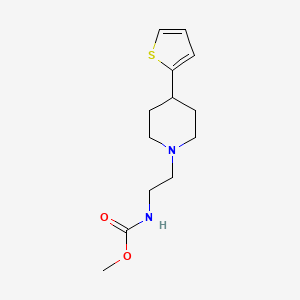 molecular formula C13H20N2O2S B3017769 甲基(2-(4-(噻吩-2-基)哌啶-1-基)乙基)氨基甲酸酯 CAS No. 1428351-25-0