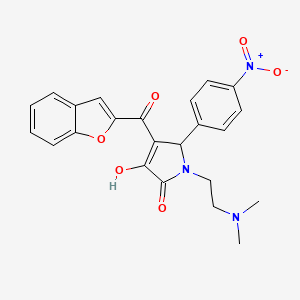 4-(benzofuran-2-carbonyl)-1-(2-(dimethylamino)ethyl)-3-hydroxy-5-(4-nitrophenyl)-1H-pyrrol-2(5H)-one