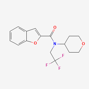 N-(oxan-4-yl)-N-(2,2,2-trifluoroethyl)-1-benzofuran-2-carboxamide