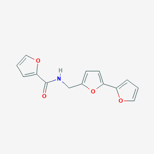 molecular formula C14H11NO4 B3017780 N-([2,2'-bifuran]-5-ylmethyl)furan-2-carboxamide CAS No. 2034436-27-4