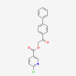 molecular formula C20H14ClNO3 B3017782 [2-Oxo-2-(4-phenylphenyl)ethyl] 6-chloropyridine-3-carboxylate CAS No. 877961-24-5