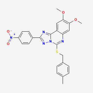 8,9-Dimethoxy-5-[(4-methylbenzyl)thio]-2-(4-nitrophenyl)[1,2,4]triazolo[1,5-c]quinazoline