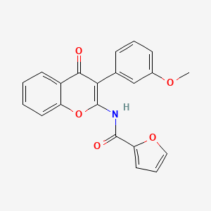 N-[3-(3-methoxyphenyl)-4-oxochromen-2-yl]furan-2-carboxamide