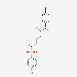 4-[(4-chlorophenyl)sulfonylamino]-N-(4-methylphenyl)butanamide