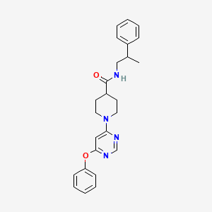 B3017793 1-(6-phenoxypyrimidin-4-yl)-N-(2-phenylpropyl)piperidine-4-carboxamide CAS No. 1251675-46-3