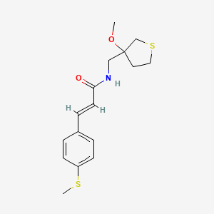 molecular formula C16H21NO2S2 B3017804 (E)-N-((3-methoxytetrahydrothiophen-3-yl)methyl)-3-(4-(methylthio)phenyl)acrylamide CAS No. 1798430-71-3