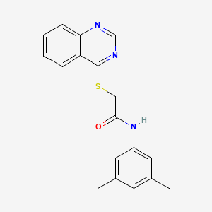 molecular formula C18H17N3OS B3017811 N-(3,5-二甲苯基)-2-(喹唑啉-4-硫代)乙酰胺 CAS No. 721892-35-9