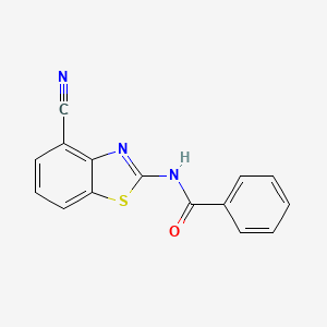 molecular formula C15H9N3OS B3017812 N-(4-cyano-1,3-benzothiazol-2-yl)benzamide CAS No. 2140326-32-3