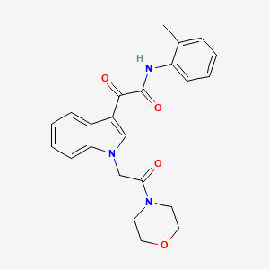 molecular formula C23H23N3O4 B3017817 2-(1-(2-morpholino-2-oxoethyl)-1H-indol-3-yl)-2-oxo-N-(o-tolyl)acetamide CAS No. 872857-12-0