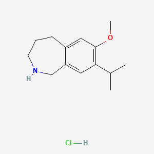 molecular formula C14H22ClNO B3017820 7-methoxy-8-(propan-2-yl)-2,3,4,5-tetrahydro-1H-2-benzazepine hydrochloride CAS No. 1794162-00-7