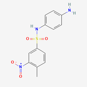 molecular formula C13H13N3O4S B3017823 N-(4-aminophenyl)-4-methyl-3-nitrobenzene-1-sulfonamide CAS No. 379729-14-3