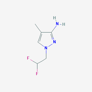 molecular formula C6H9F2N3 B3017834 1-(2,2-difluoroethyl)-4-methyl-1H-pyrazol-3-amine CAS No. 1174875-53-6