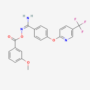 [(E)-[amino-[4-[5-(trifluoromethyl)pyridin-2-yl]oxyphenyl]methylidene]amino] 3-methoxybenzoate