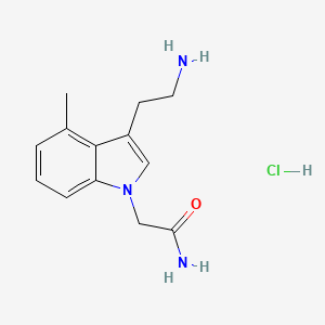 2-[3-(2-Aminoethyl)-4-methylindol-1-yl]acetamide;hydrochloride