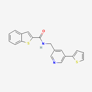 N-((5-(thiophen-2-yl)pyridin-3-yl)methyl)benzo[b]thiophene-2-carboxamide