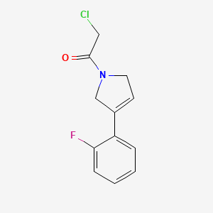 2-Chloro-1-[3-(2-fluorophenyl)-2,5-dihydropyrrol-1-yl]ethanone