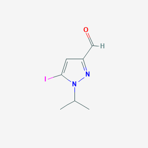 molecular formula C7H9IN2O B3017859 5-Iodo-1-isopropyl-1H-pyrazole-3-carbaldehyde CAS No. 2226181-65-1