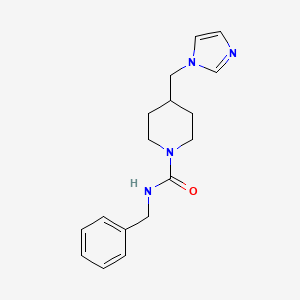 molecular formula C17H22N4O B3017861 4-((1H-imidazol-1-yl)methyl)-N-benzylpiperidine-1-carboxamide CAS No. 1396886-48-8