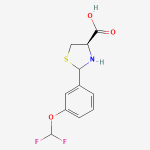 (4R)-2-(3-(difluoromethoxy)phenyl)thiazolidine-4-carboxylic acid