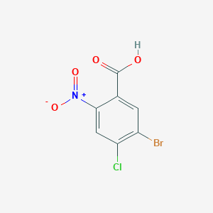 molecular formula C7H3BrClNO4 B3017870 5-Bromo-4-chloro-2-nitrobenzoic acid CAS No. 392319-07-2