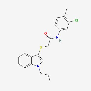 N-(3-chloro-4-methylphenyl)-2-((1-propyl-1H-indol-3-yl)thio)acetamide