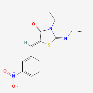 (2Z,5Z)-3-ethyl-2-(ethylimino)-5-(3-nitrobenzylidene)thiazolidin-4-one