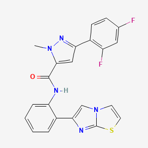 3-(2,4-difluorophenyl)-N-(2-(imidazo[2,1-b]thiazol-6-yl)phenyl)-1-methyl-1H-pyrazole-5-carboxamide