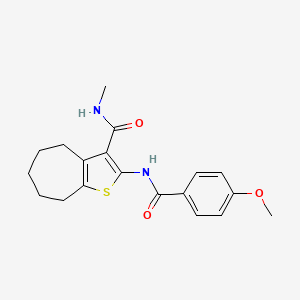 2-(4-methoxybenzamido)-N-methyl-5,6,7,8-tetrahydro-4H-cyclohepta[b]thiophene-3-carboxamide