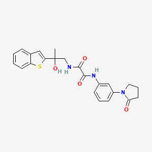 N1-(2-(benzo[b]thiophen-2-yl)-2-hydroxypropyl)-N2-(3-(2-oxopyrrolidin-1-yl)phenyl)oxalamide