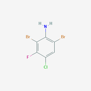 molecular formula C6H3Br2ClFN B3017895 2,6-Dibromo-4-chloro-3-fluoroaniline CAS No. 1160574-58-2