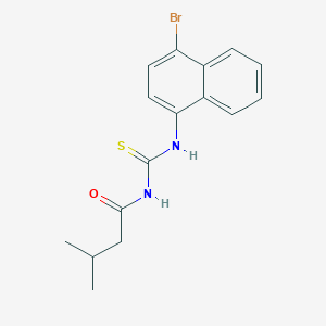 molecular formula C16H17BrN2OS B301790 N-[(4-bromonaphthalen-1-yl)carbamothioyl]-3-methylbutanamide 
