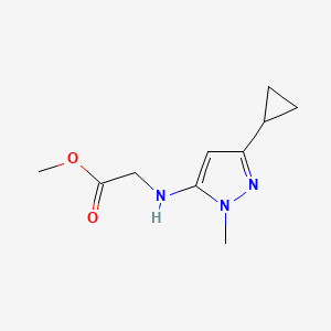 Methyl 2-[(5-cyclopropyl-2-methylpyrazol-3-yl)amino]acetate