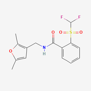 2-((difluoromethyl)sulfonyl)-N-((2,5-dimethylfuran-3-yl)methyl)benzamide