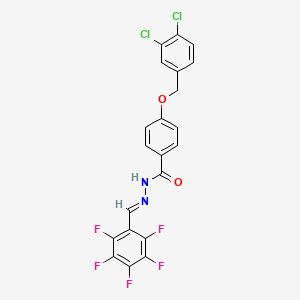4-[(3,4-dichlorobenzyl)oxy]-N'-[(E)-(2,3,4,5,6-pentafluorophenyl)methylidene]benzenecarbohydrazide
