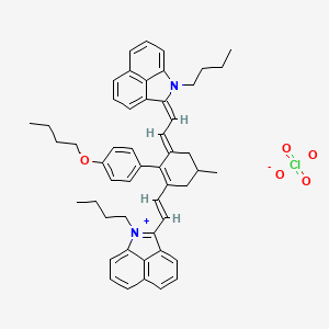 (2E)-2-[(2E)-2-[2-(4-butoxyphenyl)-3-[(E)-2-(1-butylbenzo[cd]indol-1-ium-2-yl)ethenyl]-5-methylcyclohex-2-en-1-ylidene]ethylidene]-1-butylbenzo[cd]indole;perchlorate