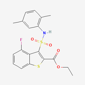Ethyl 3-[(2,5-dimethylphenyl)sulfamoyl]-4-fluoro-1-benzothiophene-2-carboxylate