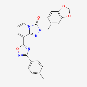 2-(benzo[d][1,3]dioxol-5-ylmethyl)-8-(3-(p-tolyl)-1,2,4-oxadiazol-5-yl)-[1,2,4]triazolo[4,3-a]pyridin-3(2H)-one