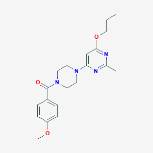 (4-Methoxyphenyl)(4-(2-methyl-6-propoxypyrimidin-4-yl)piperazin-1-yl)methanone