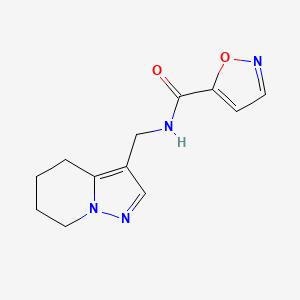 molecular formula C12H14N4O2 B3017942 N-((4,5,6,7-tetrahydropyrazolo[1,5-a]pyridin-3-yl)methyl)isoxazole-5-carboxamide CAS No. 2034245-81-1