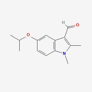 molecular formula C14H17NO2 B3017944 5-isopropoxy-1,2-dimethyl-1H-indole-3-carbaldehyde CAS No. 1242833-97-1