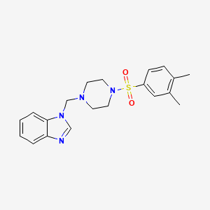 1-((4-((3,4-dimethylphenyl)sulfonyl)piperazin-1-yl)methyl)-1H-benzo[d]imidazole