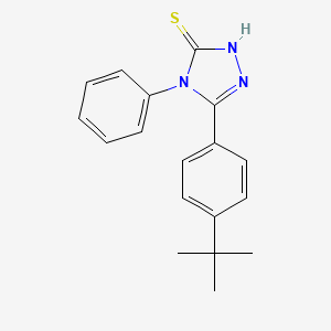 molecular formula C18H19N3S B3017958 5-(4-tert-Butyl-phenyl)-4-phenyl-4H-[1,2,4]triazole-3-thiol CAS No. 124998-67-0